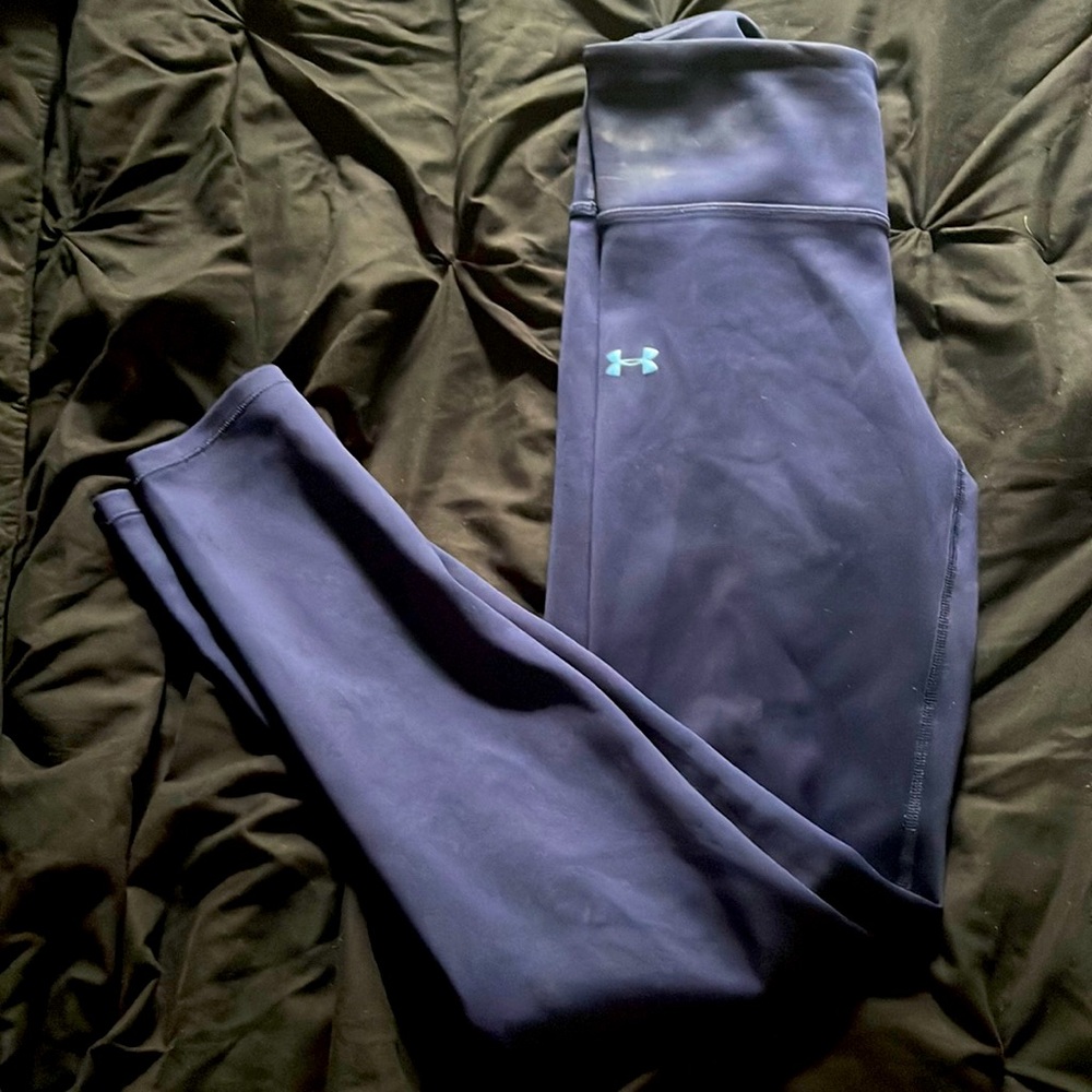 Petite small Navy Blue under armour leggings.